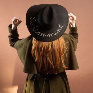 Unique Eugenia Kim Wool Hat with Pear Embroidery - Size M